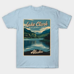 Travel Poster Lake Clark Alaska T-Shirt